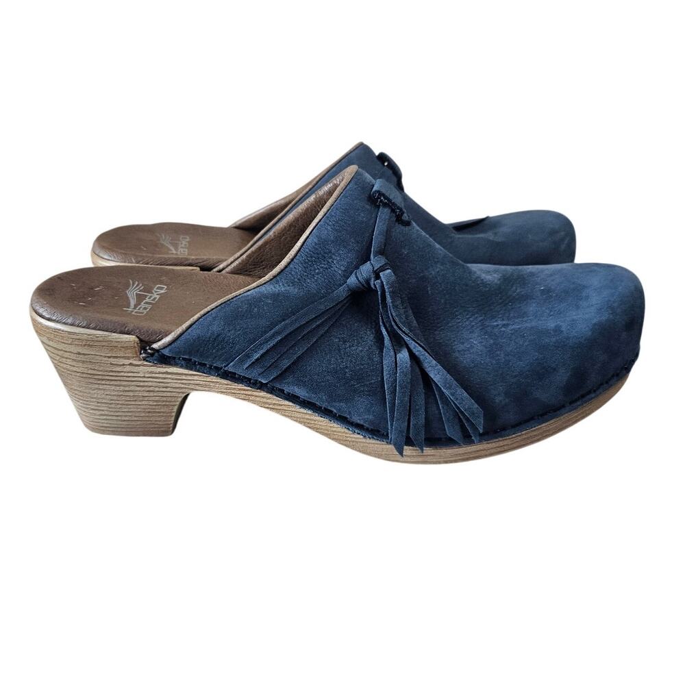 Dansko Miriam Blue Suede Leather Mule Size EU 39 US 8.5